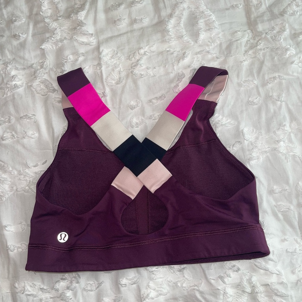 Purple Lululemon sports bra size 6